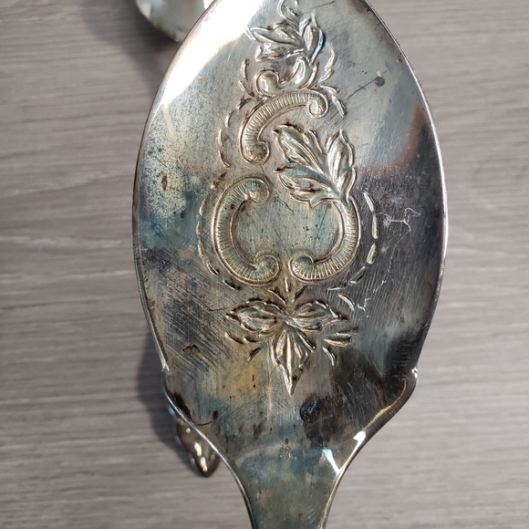 Vtg. Epon Brass Mayell Cake Slicer & Spoon set - Picture 4 of 12